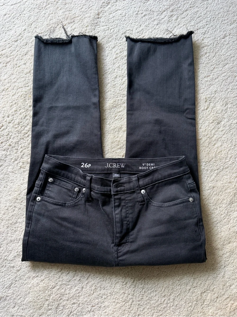 J Crew Mid-Rise Boot Crop Jeans Size 26P